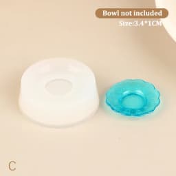 Mini Mold 1:12 Dollhouse Miniature Bowl Dish Plate Tableware DIY Drop UV Glue Silicone Mold Doll House Home Decor(Only Mold)