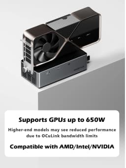 AG01 AG02 EGPU Dock with OCulink/USB4 Port, Built-in 800W Power Supply, Supports TGX Hot-swap, PCIe 4.0 X4