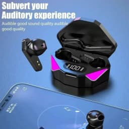 Bluetooth 5.4 Earphones TWS Lightweight Earbuds 65ms Low Latency Gaming Headphones with Built-in Microphone