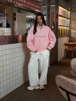 European Retro Badge Letter Printed Half-Zip Lapel Sweater Y2K Fashion Personality Casual Simple Style Sports Women's Streetwear
