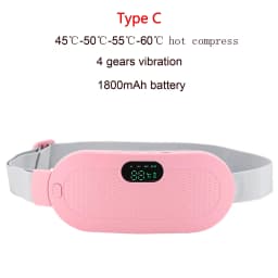 Electric Menstrual Period Massager Heating Massage Pad Belt for Female Waist Abdominal Lumbar Warm Belt Massage Device Vibration
