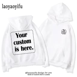 2025 Long Sleeve Custom High Quality Cotton Hoodie Text Casual Custom Printed Text DIY Customized Personalized Hooded Sweatshirt