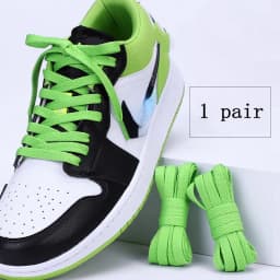 1pair Classic Basics Flat Shoelaces Sneakers Shoelace Canvas Shoes Basketball Shoe Laces Black White Color Shoes Accessories