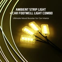 5/6/9/10in1 Symphony Car Ambient Light Interior Acrylic Guide LED Strip Light Cigarette Decoration Atmosphere Lamp APP Control