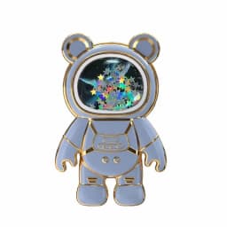 Quicksand Space Bear Phone Stand Holder For Samsung XIAOMI HUAWEI iPhone OPPO Case Cartoon Mobile Phone Sticker Holder Bracket
