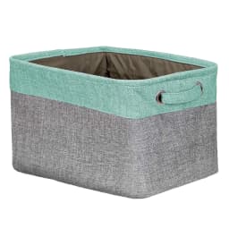Cubby Storage Organizer, 15-Inch Collapsible Bins with Dual Handles for Home and Office Shelves