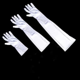 Women White Black Solid Satin Wedding Bride Gloves 23cm 38cm 55cn Gloves Elegant Etiquette Designed for Formal Occasions