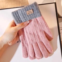 Women Men Warm Winter Touch Screen Gloves Stretch Knit Mittens Wool Full Finger Guantes Female Crochet Glove