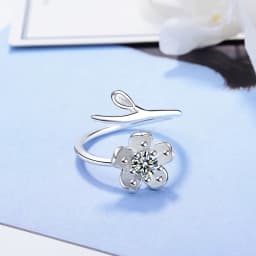 925 Sterling Silver Ring Flowers Zircon High Quality Classics for Women Wedding Fine Jewelry Accessories Party Gifts