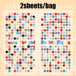 8 Sheets/4 Pack Cute Mini Emotion Emoji Stickers, Nail Stickers for DIY Scrapbooking, Photo Frame Collage Material Decoration