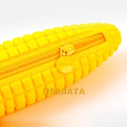 Corn Shaped Silicone Pencil Case - Fun Food-Themed Pen Storage Bag for School Supplies & Student Stationery (Cartuchera)