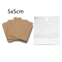50Sets Earring Cards with 50pcs Bags Necklace Earring Display Cards Self-Seal Bags for Jewelry Packaging Price Tag Card Holder