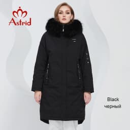 Astrid 2022 Women's Winter Jacket Oversize Thick Down Coats Hooded Natural Fur Women Parkas Fashion Outerwear Quilted AT-10073