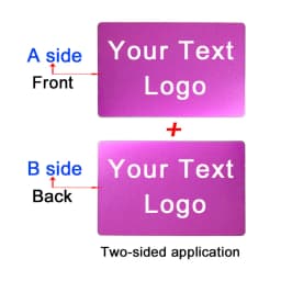 86x54x0.4mm Personalize Your Logo Text Aluminium Plate Custom Badge Adhesive Tape ID Door Wall Mailbox Business Card Name Tag