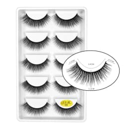 5 Pairs 3D Mink False Eyelashes H13, Soft Eyelash Extension Natural Eyelashes Makeup Lashes Wholesale G800, G806