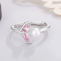 VENTFILLE 925 Sterling Silver Metal Flower Shell Geometric Rings For Women French Retro Romantic Open Thai Silver Rings