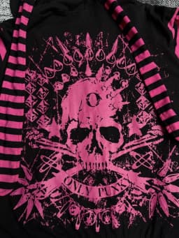 2026 New Japanese Vintage Patchwork Y2K Gothic Skull Print Bunny Ear Punk Streetwear Winter Coat For Edgy Girls