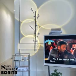 Modern Sunset Floor Lamp with 7 Colored Films & Angle Rotating, Mood Standing Lamp for Living Room Bedroom Hotel Decor Lighting