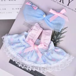 20cm Cotton Doll Clothes, Cute Pattern Maid Dress, Suitable For 18-20cm Plush Toys, Diy Dress-Up Props