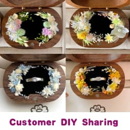 Personalized Custom Wooden Wedding Ceremony Ring Box Clear Personalized Engraved Engagement Proposal Holder Bridal Gift For Her