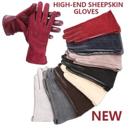 Good Quality Touch Gloves Color Winter Women's Leather Gloves Genuine Suede 50% Genuine Leather 50% Women's Gloves -2007