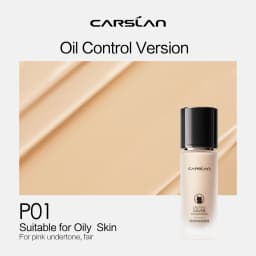 CARSLAN Liquid Foundation Concealer Matte Moisturizing Oil Control Long-lasting Full Coverage Whitening Face Base Makeup