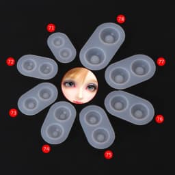 Handmade for Doll Eyes Mold 8 Sizes Resin Pendant Silicone Mold Craft Mold Epoxy Casting Mould for Jewelry