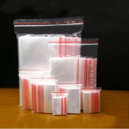 Wholesale 100Pcs 6C Transparent PE Zip Lock Bag Convenience Food Phone Card Gift Packaging Bags DIY Beads Jewelry Storage Bag