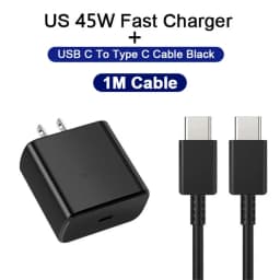 PD 45W Super Fast Charger For SAMSUNG Galaxy S21 S22 S23 S24 Ultra Fast Charging Phone USB C Charge Type C Cable 2M Wall Adapter