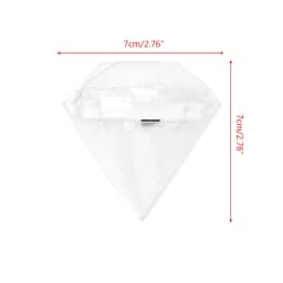 Wedding Party Home Clear Diamond Shape Transparent Plastic Candy Box Favor Decor