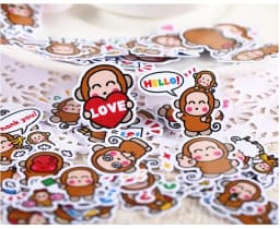 40pcs Creative Kawaii Self-made Amnesty Monkey Stickers/ Beautiful Stickers /decorative Sticker /DIY Craft Photo Album