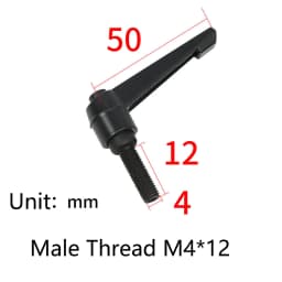 10PCS Adjustable Handle Lever Clamping Handles Metal Knob Machinery Tools Male Female Thread Diameter M4-M16 Length 10mm-80mm
