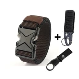 New Quick Release Metal Pluggable Buckle Tactical Belt Breathable Elastic Military Belts For Men Stretch Pants Waistband Hunting