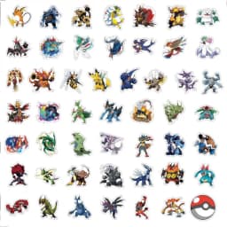 100Pcs Pokemon Stickers Set Waterproof for Cup Laptop Skateboard Decal Gift