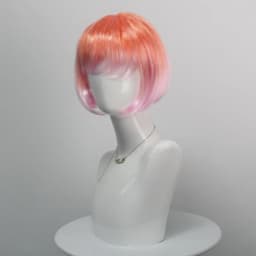 Colorful Gradient Wave Synthetic Wig for Women with Bangs Anime Party Cosplay Birthday Party Wig Stylish Long Hair Accessory