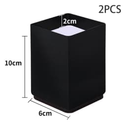 2/4PCS Bed Furniture Risers Elevation in Heights Heavy Duty Risers for Sofa Couch Desk Table Black Round Saquare Floor Protector