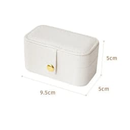 Cross-border Hot New Mini Small Pu Jewelry Box Travel Portable Earrings Ring Necklace Snap Jewelry Box