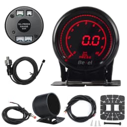 HA Accessories 2Inch 52mm Digital Auto Gauge Meter 10Color Oil Pressure Turbo Boost EGT Exhaust Temp Tachometer Water Oil Temp