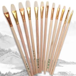 12/24pcs Art Wool Brush Set For Ceramic Glaze/painting Coloring Watercolor Paint Acrylic Craft DIY Painting Pen Art Supplies