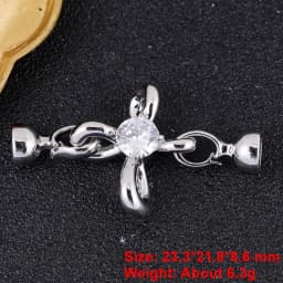 Juya DIY 18K Gold Plated Creative Closure Fasteners Lock Clasps Accessories For Needlework Beads Pearls Jewelry Making Material