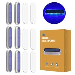 Solar Deck Lights IP68 Waterproof Outdoor Auto On/Off Lighting for Steps Docks Driveways Patios Fences - Solar Powered Lighting