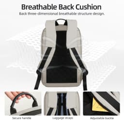 HK High-Quality Backpack 15.6-Inch Laptop Bag Men's Business Commuter Backpack Waterproof Oxford Fabric Lightweight Travel Bag