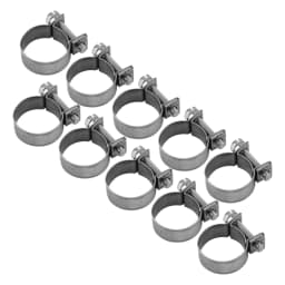 10Pcs Stainless Steel Mini Fuel Line Pipe Hose Clamp Clip 6mm‑20mm Optional Size Hose Clamp Pipe Clip Hose Fastener Hose Clips