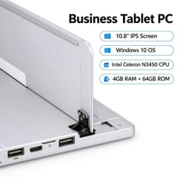 10.8 INCH 4GB RAM 64GB ROM WINDOWS 10 Tablet PC Intel Celeron N3450 CPU Core 1.1GHz Quad Core 1920 X 1280 IPS Screen WIFI