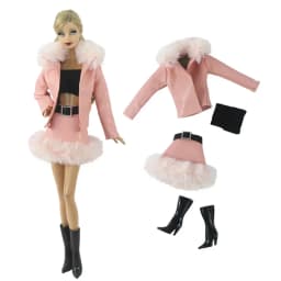 Handmade BABI CLOTHES Leather Fur Clothes Outfit for 11.5 inch 30cm Doll bjd clothes Many Style Gifts for doll accessories