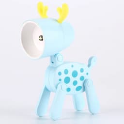 Mini LED Night Light Cute Cartoon Puppy Deer Dinosaur Desk Lamp Desktop Ornament Bedroom Table Lights Children Holiday Gifts