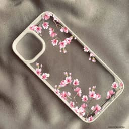 White Magnolia Flower Phone Case For iPhone 14 Pro 15 13 12Mini 11 18 Pro Max 16 17 Air Plum Blossom Shockproof Clear Hard Cover