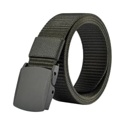 Nylon Waist Belt for Men Adjustable Square Buckle Lightweight Outdoor Sports Men Waist Belt 125cm