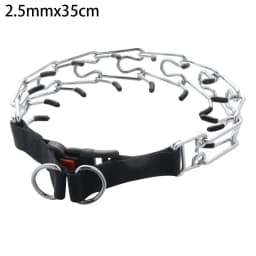 Adjustable Dog Prong Collar Pet Pinch Training Collar Stainless Steel Links with Rubber Tips Quick for Small Medium Large Dog