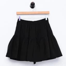 2026 Summer Korean style Ruffles Skirts High street fashion Women Mini Skirt sweet girl cotton linen Skirt black white yellow